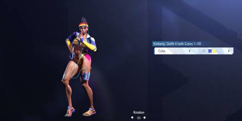 Kimberly outfit 4 in game menu 