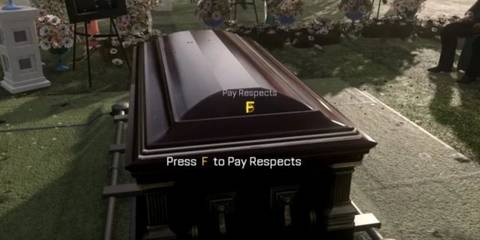 Press F to Pay Respects, a meme from Call of Duty: Advanced Warfare