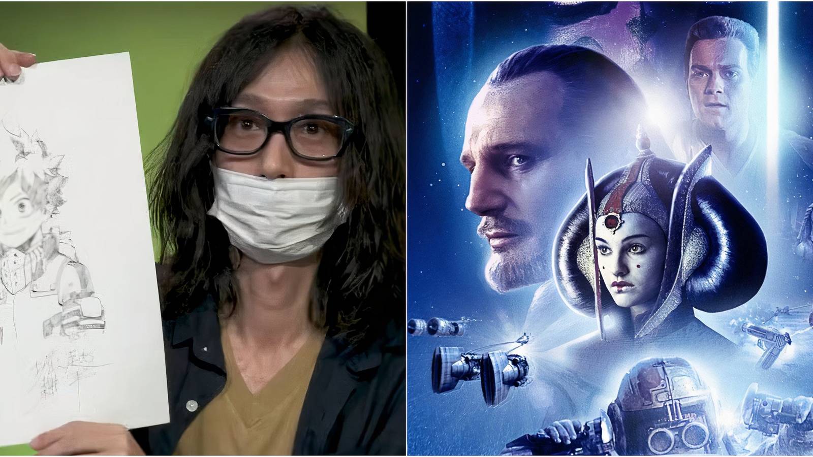 Horikoshi next to Phanttom Menace