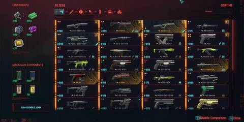 Better Quality Sort mod for Cyberpunk 2077