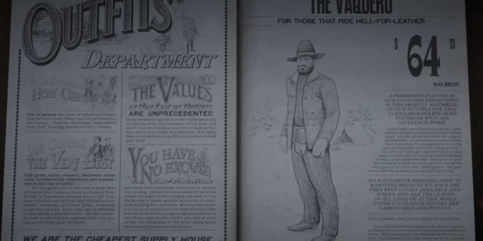 The Shop Catalogue in Red Dead Redemption 2