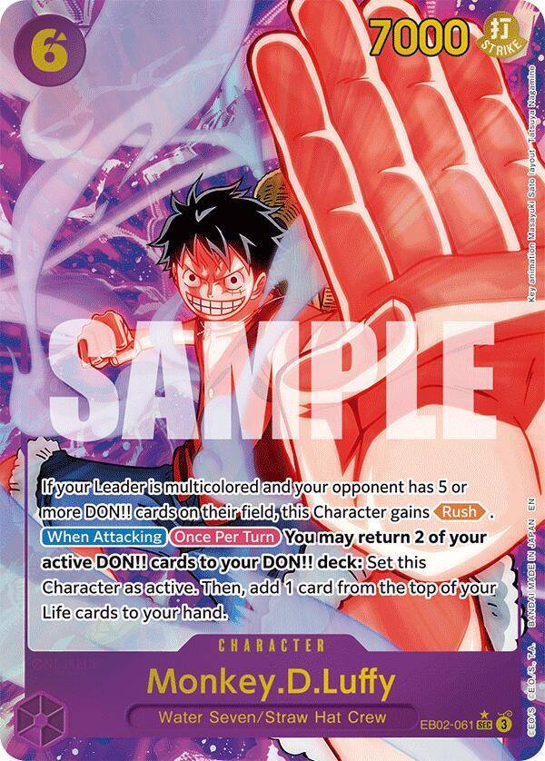 monkey d luffy 061 alternate art card