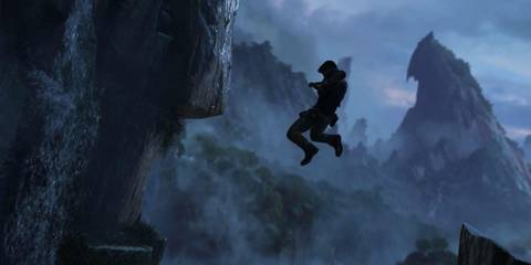 Nathan Drake climbing a mountain - Uncharted 4 A Thief's End