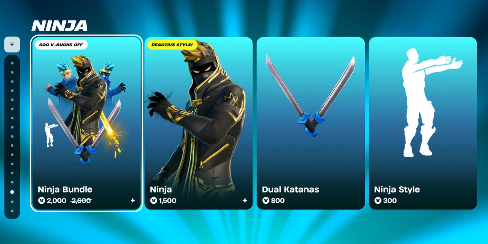 ninja items fortnite