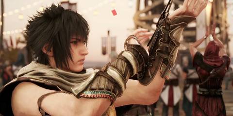 Noctis wearing assassin’s creed gear in Final Fantasy 15