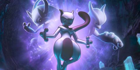 Official artwork of Mewtwo's Mega Evolutions - Pokemon Unite