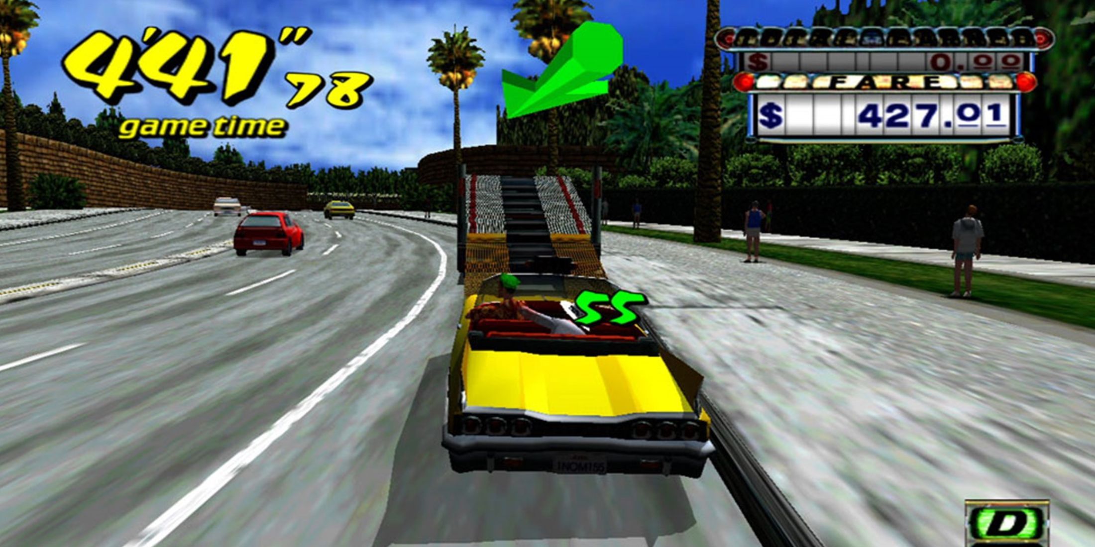 Official gameplay screenshot of the Xbox Live version - Crazy Taxi