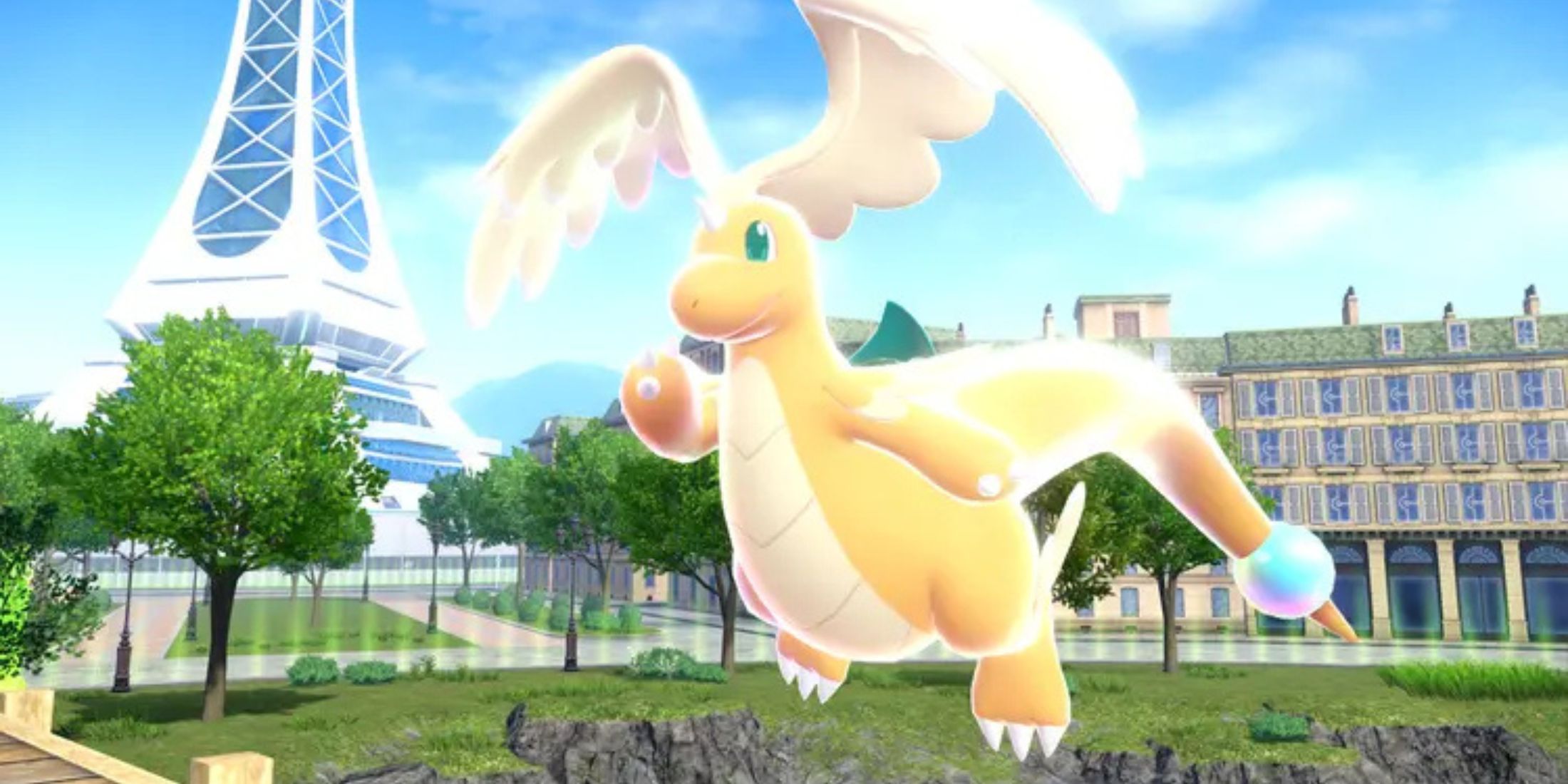 Official screenshot of Mega Dragonite in-game - Pokemon Legends Z-A