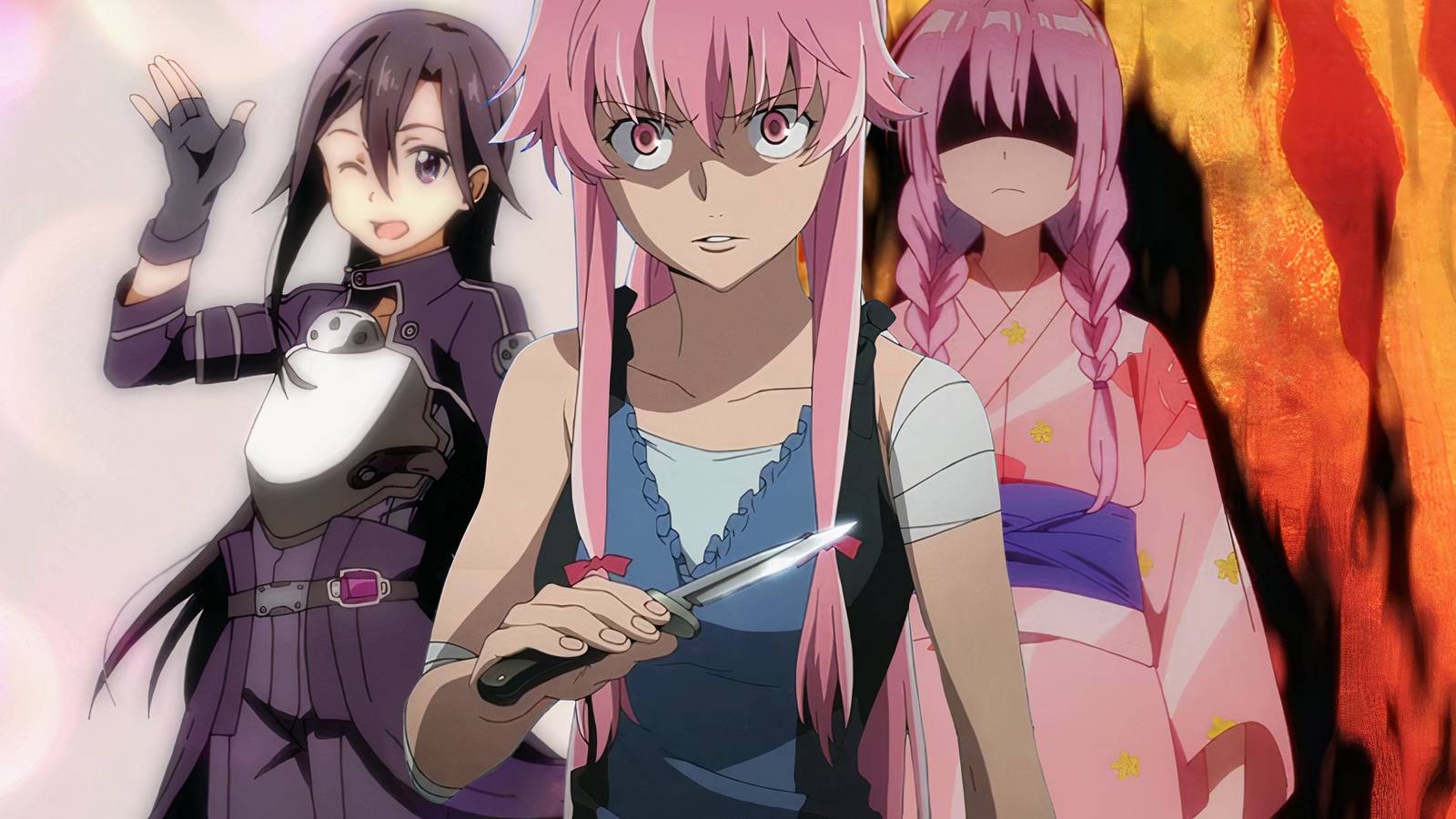 overhated anime sword art online, future diary, shikimori