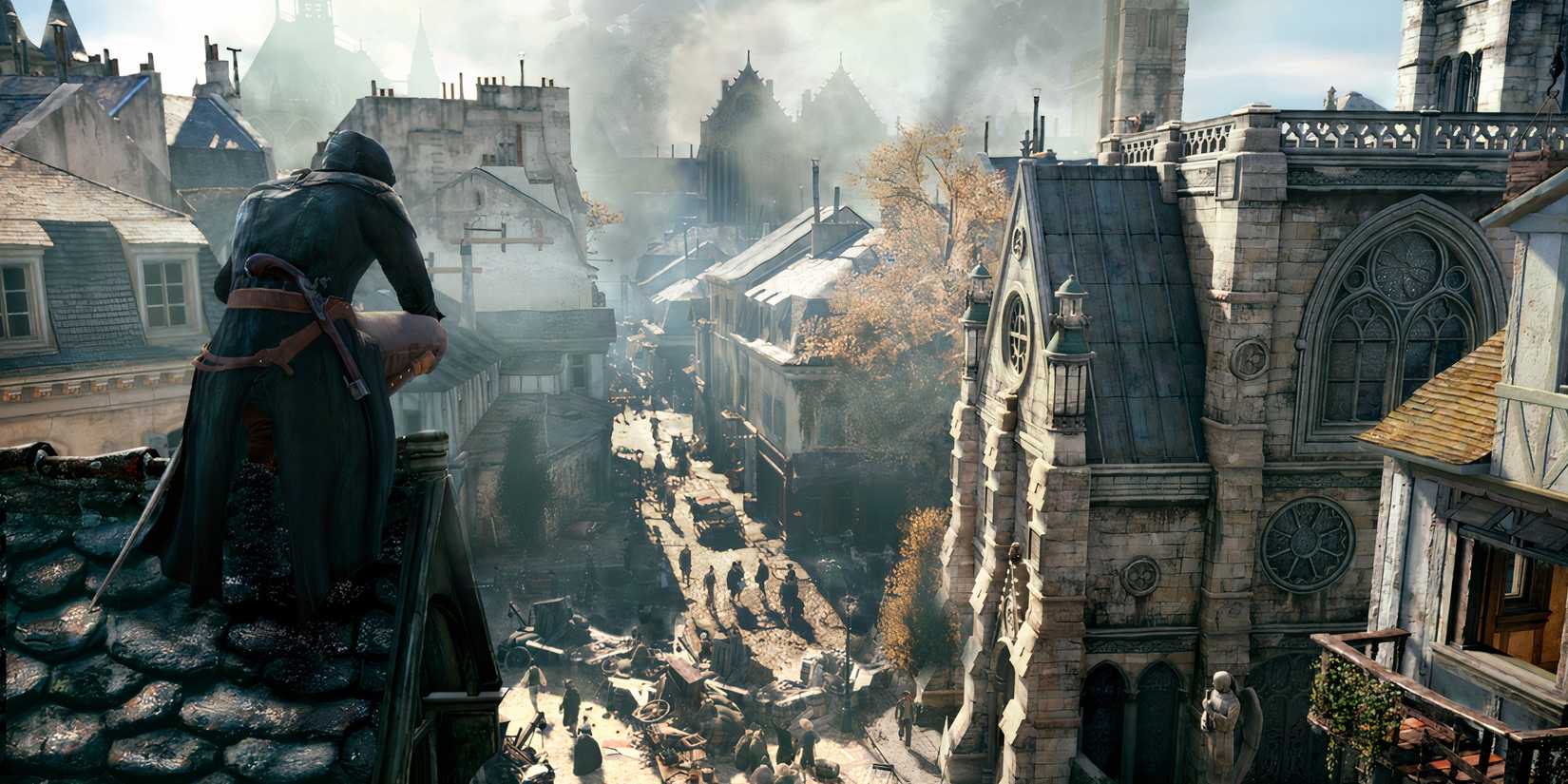 Overlooking Notre Dame in Assassin's Creed Unity