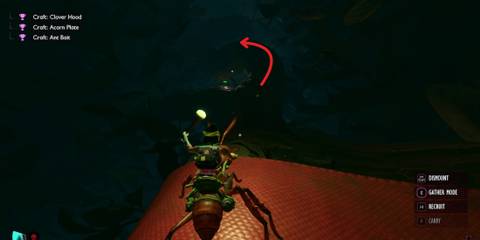 path curving above the ominent facility toward the network center in grounded 2