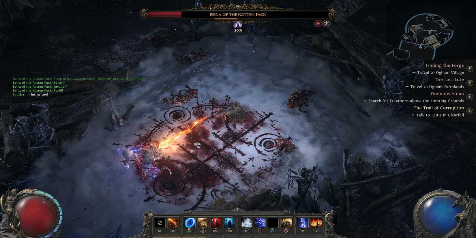 The Player Fighting Beira
