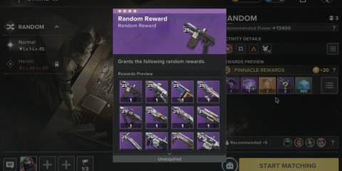 Pinnacle Weapons Destiny Rising