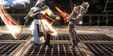 Playing as Ezio in Soulcalibur 5