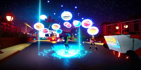 Playing music in the middle of the street in No Straight Roads