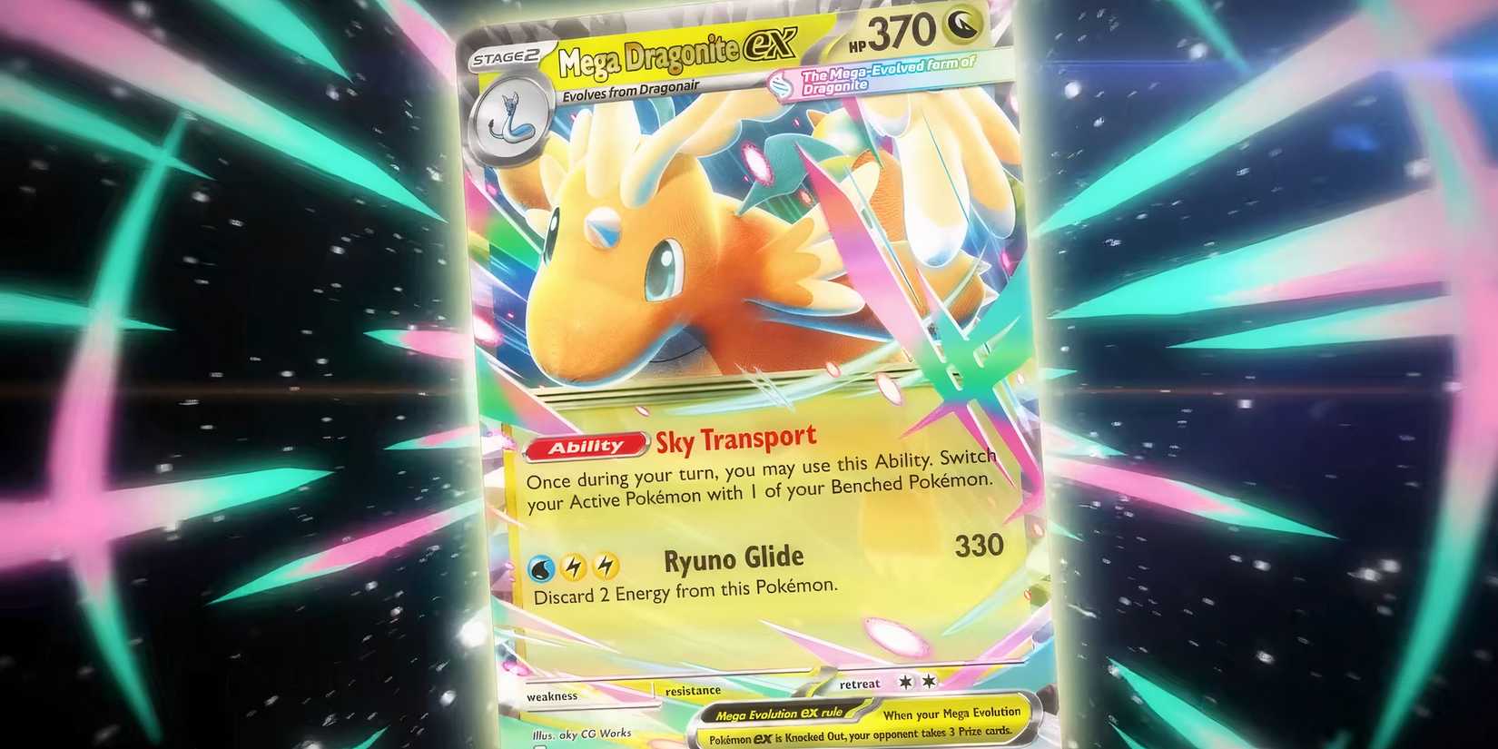 mega dragonite ex card in pokemon tcg.