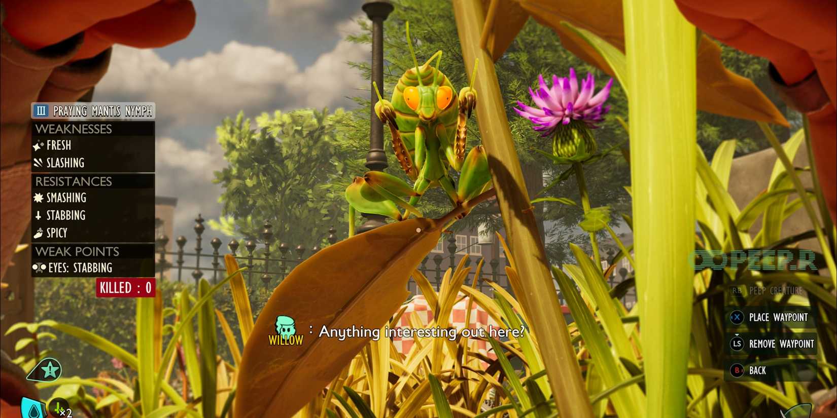 Praying Mantis Nymph in Grounded 2