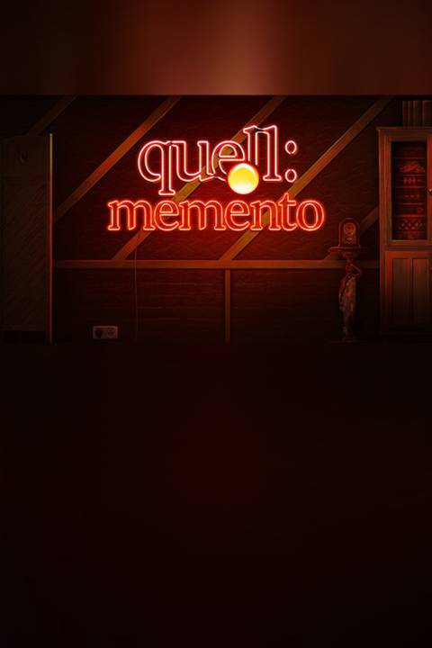 Quell Memento video game cover art tag
