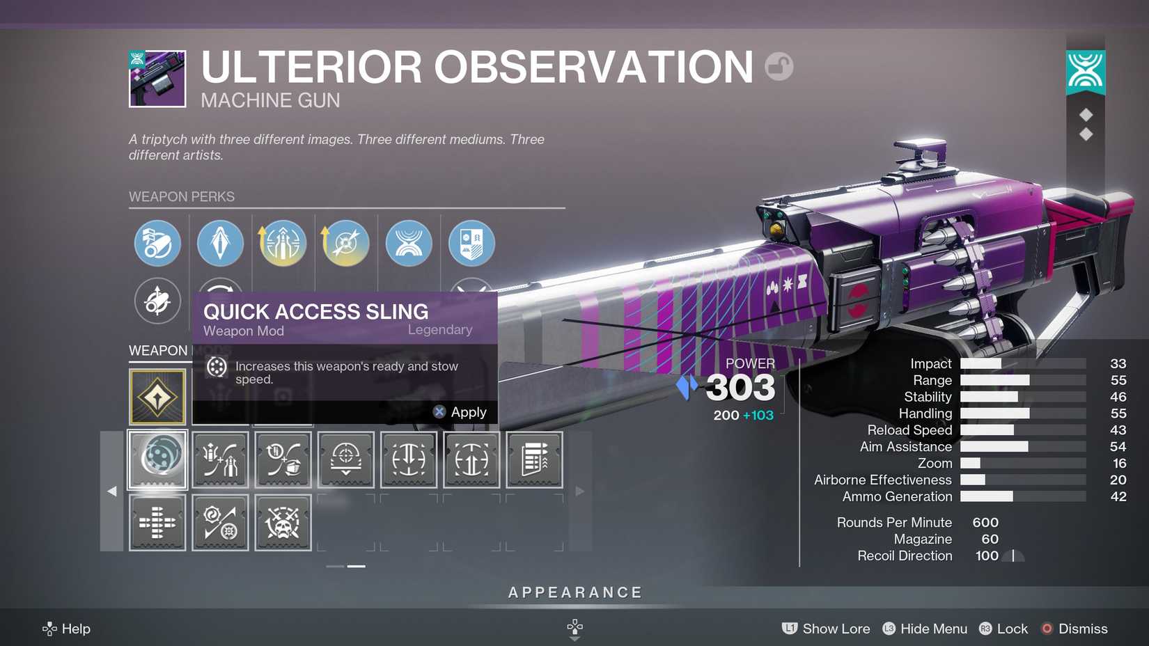 quick access sling weapon mod