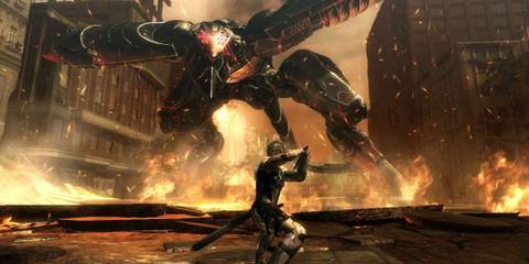 Raiden faces a giant Metal Gear RAY - Metal Gear Rising: Revengeance