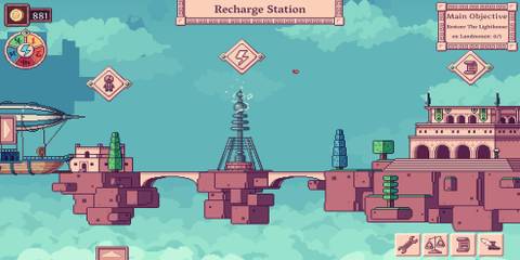 Recharging your ship in Merchant of the Skies