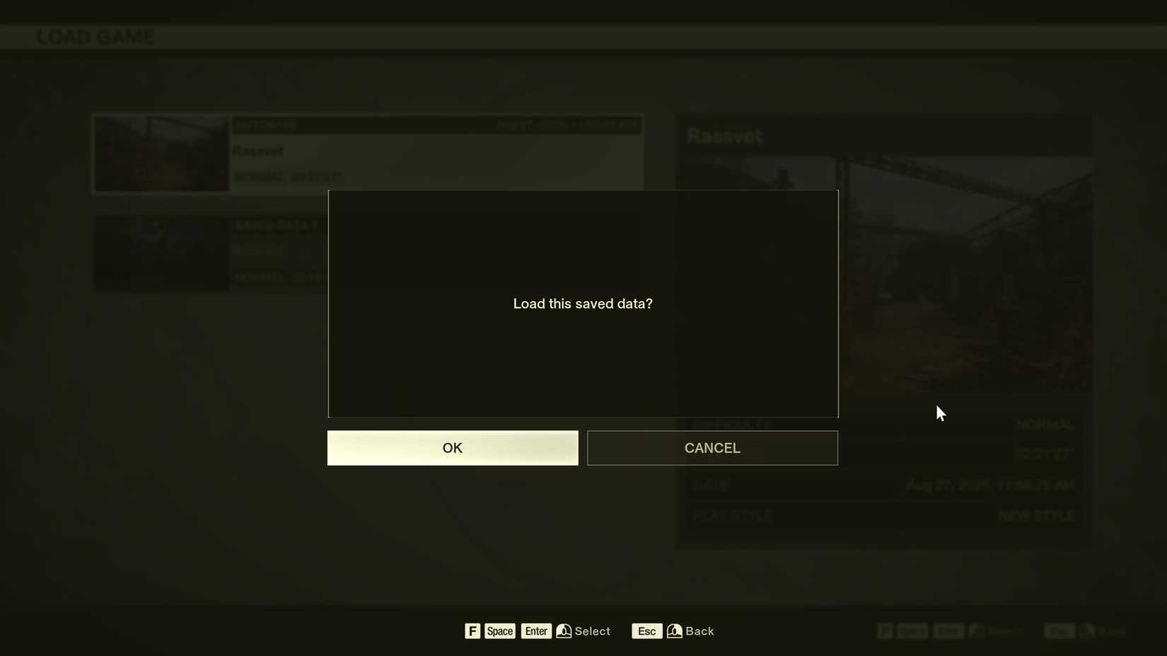 reloading a save in Metal Gear Solid Delta Snake Eater