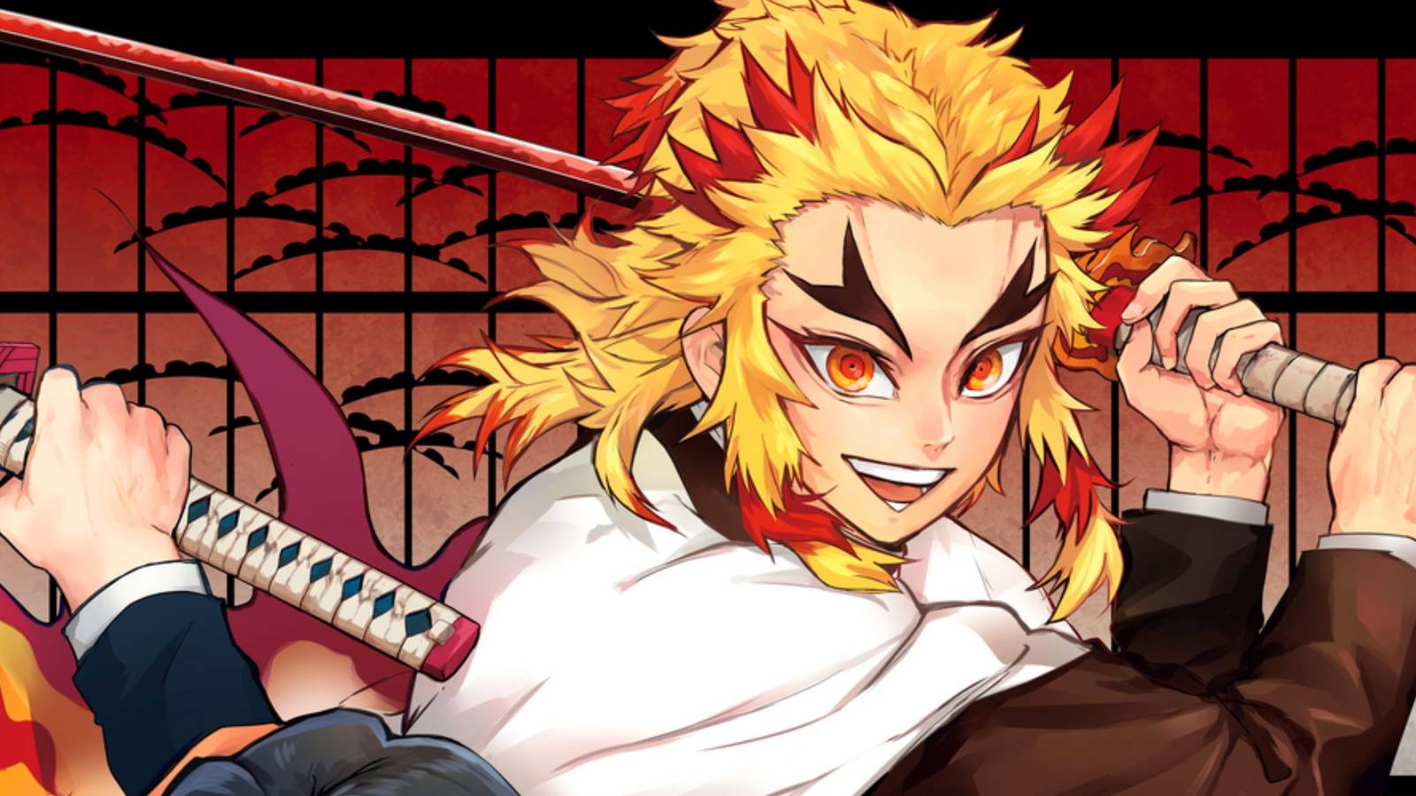 Rengoku (and Giyu) in the cover of Extra Stories - Demon Slayer