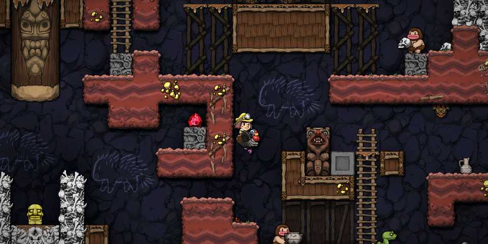 Riding a turnkey Spelunky 2