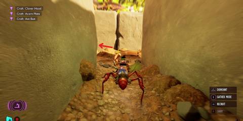 ruby ring fork in statue front steps maze in grounded 2