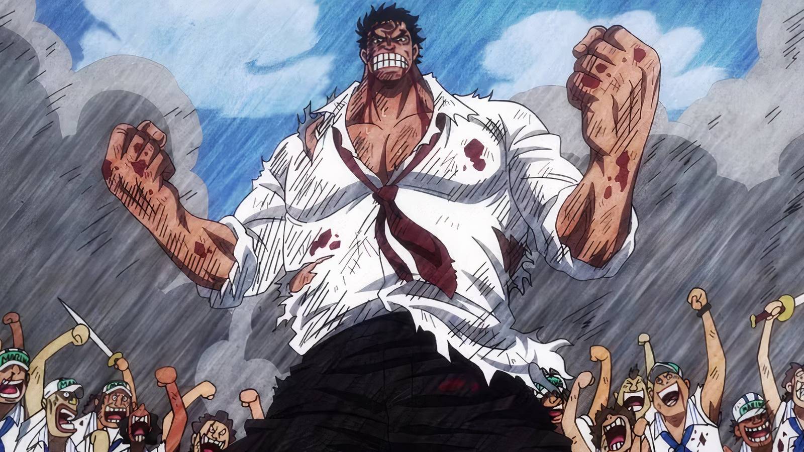 Garp after fighting Rocks