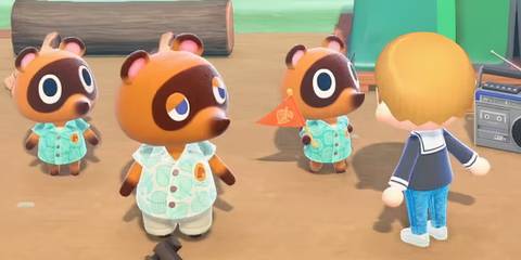 Nook family speaking to player