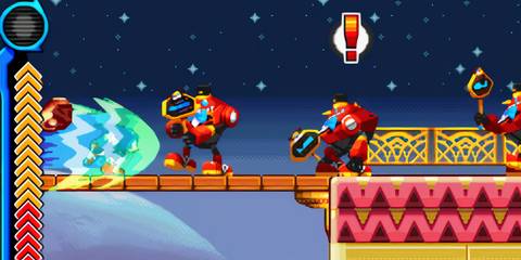 Sonic dashing towards Egg Bots