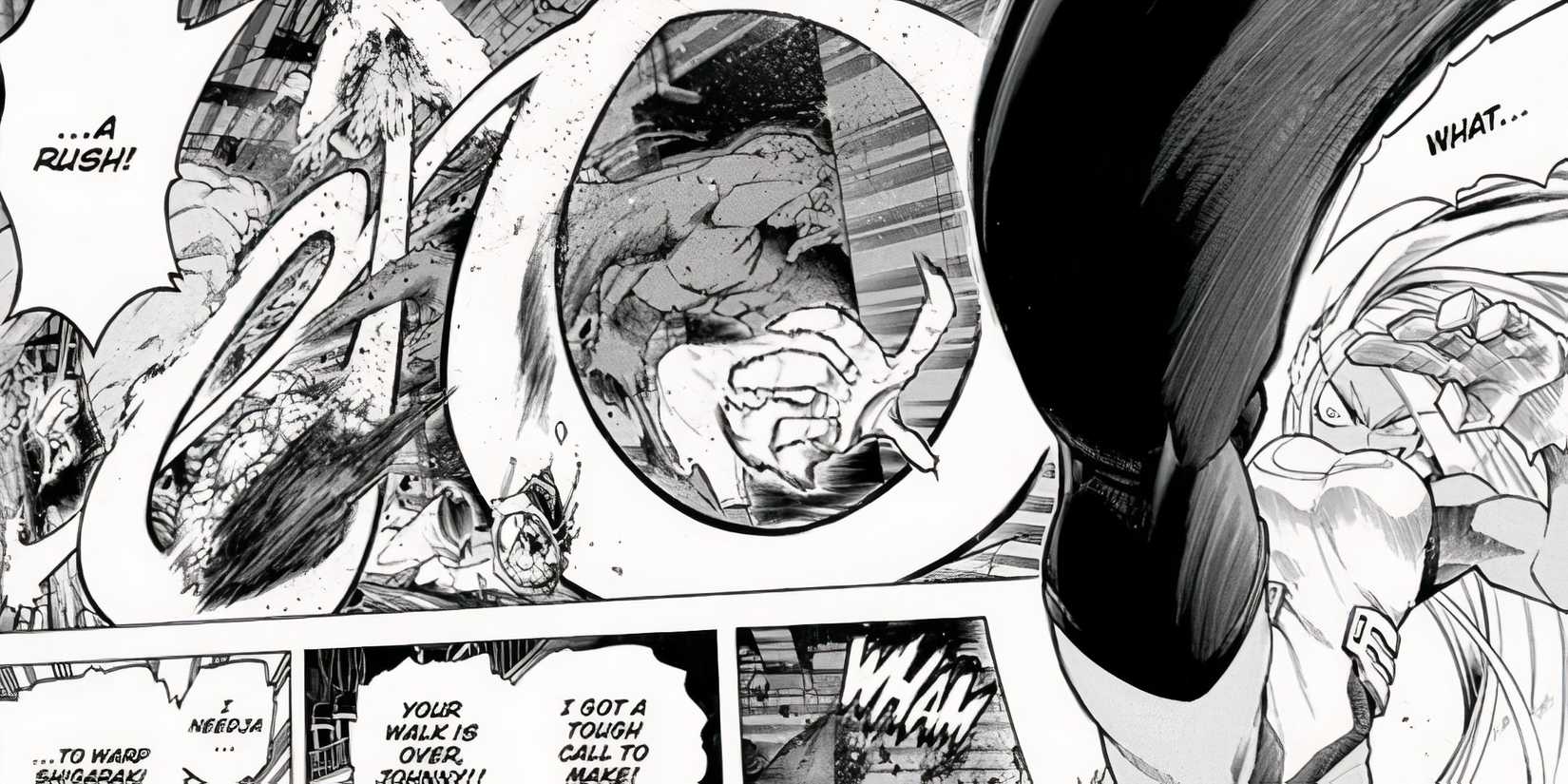 Mirko letting out a giant kick