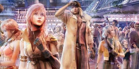 Lightning, Snow and Hope wandering around a city