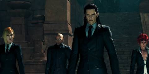 Elena, Rude, and Reno with Tseng