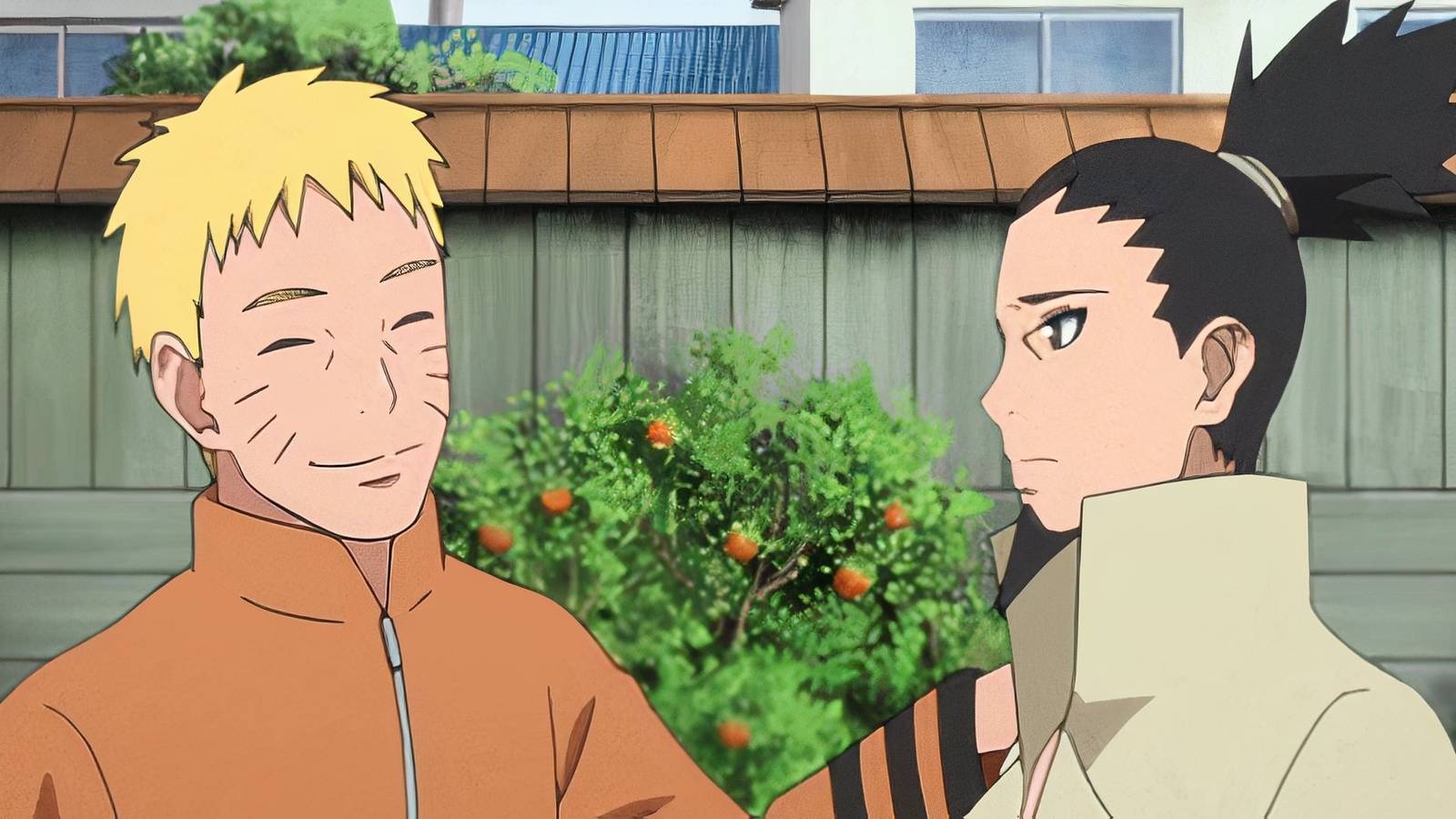 Naruto talking with Shikamaru