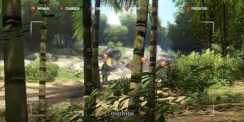 Player spotting enemies through trees