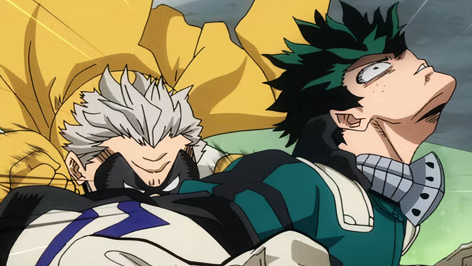 Gran Torino attacking Deku from behind