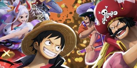 Luffy and Roger facing off