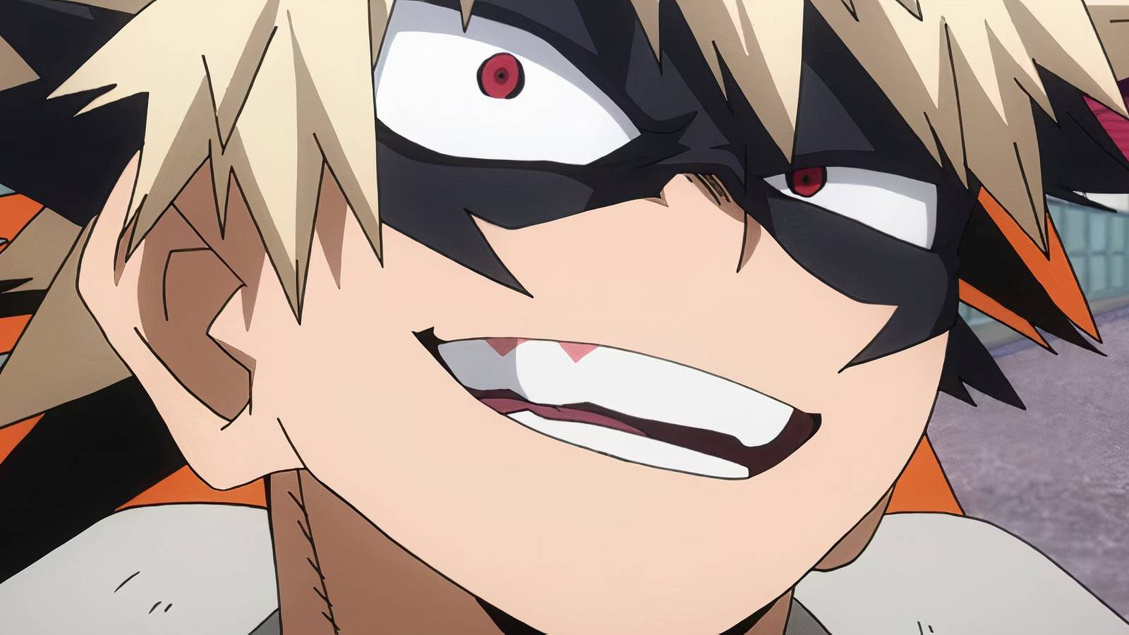 Bakugo smiling
