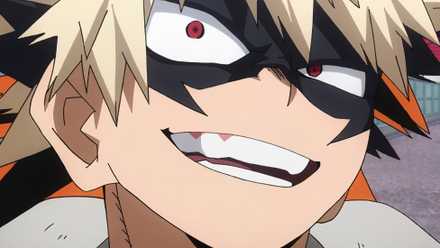 Bakugo smiles