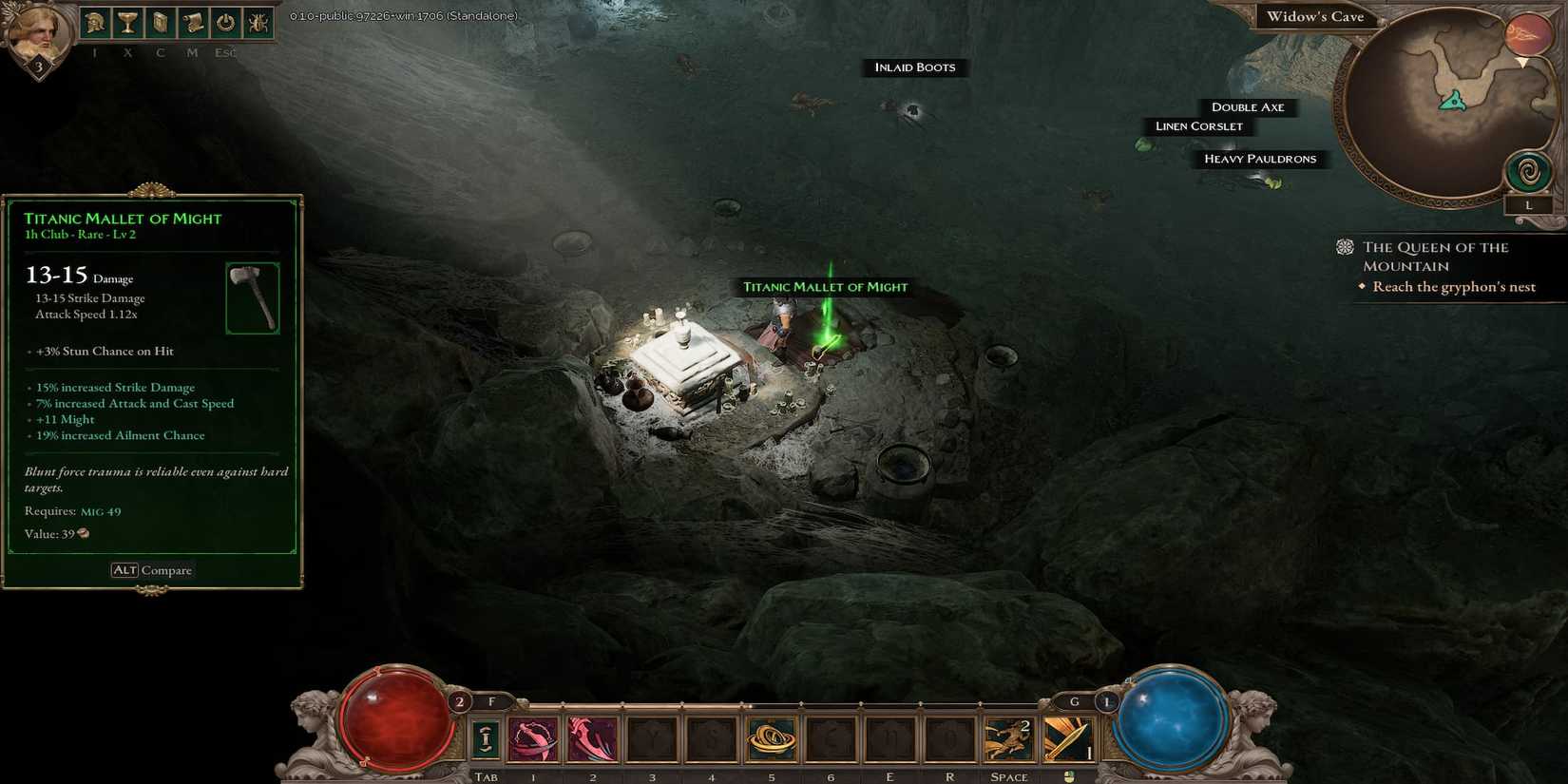 The Player Getting the Rare Weapon from the Strange Jar 