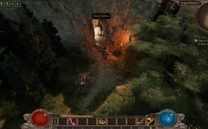 The Player Standing Outside of Fiend's Hollow 