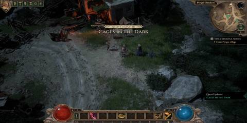 The Player Completing Cages in the Dark 