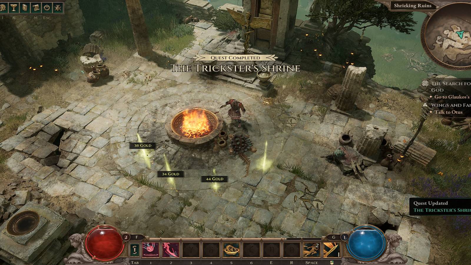 The Player Finishing The Trickster's Shrine 