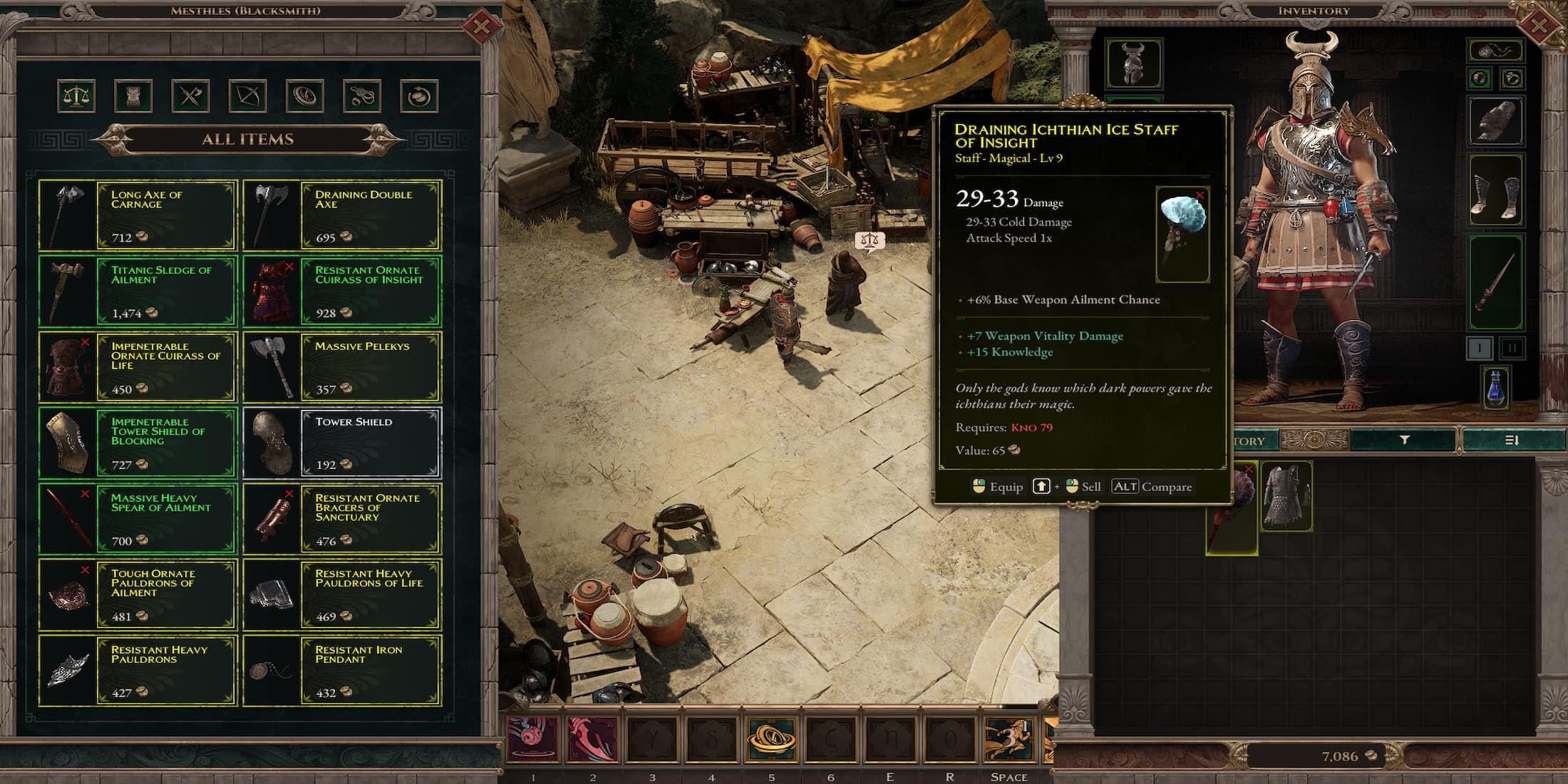 Players sell items to merchants