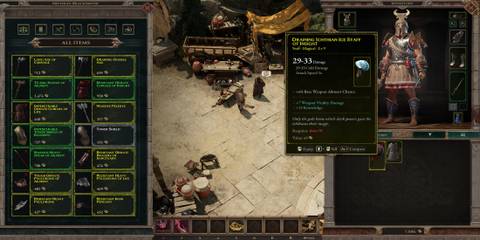 The Player Selling Items to the Merchant