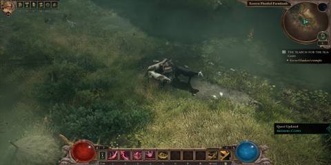 The Player Standing around 3 of the Missing Cows 