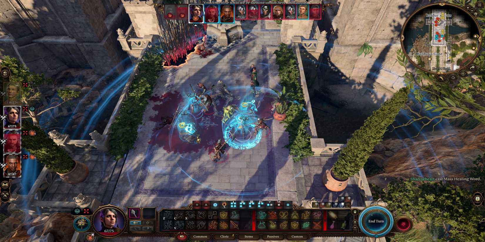 Shadowheart Using Mass Cure Word