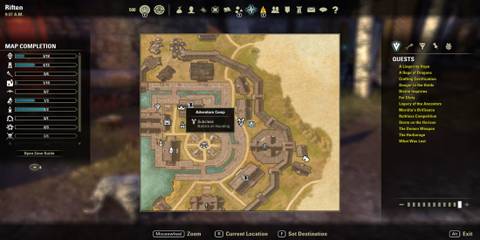 The location of Bahtra at-Hunding in Riften 